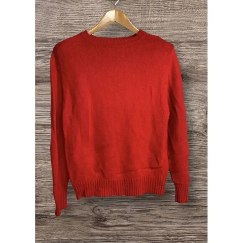 Vintage Walker Hill‎ Sportswear Red Crew Neck Acrylic Wool Sweater Size Medium